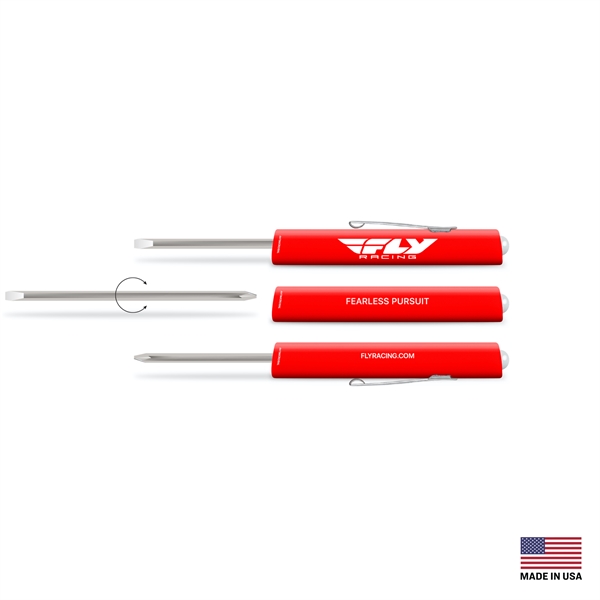 Reversible Screwdriver.  Slotted Size 0.13" & Phillips Head Size 0... from ASI 34040 Alexander Mfg Co