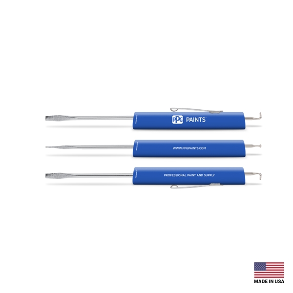 Fixed Screwdriver.  Regular .131" Wide Head Blade.  Three-sided handle... from ASI 34040 Alexander Mfg Co