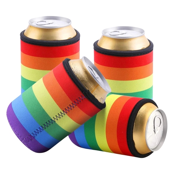 3.94" x 2.56" neoprene can cooler with stubby stitched design.... from ASI 37218 Athena Promo (tm)