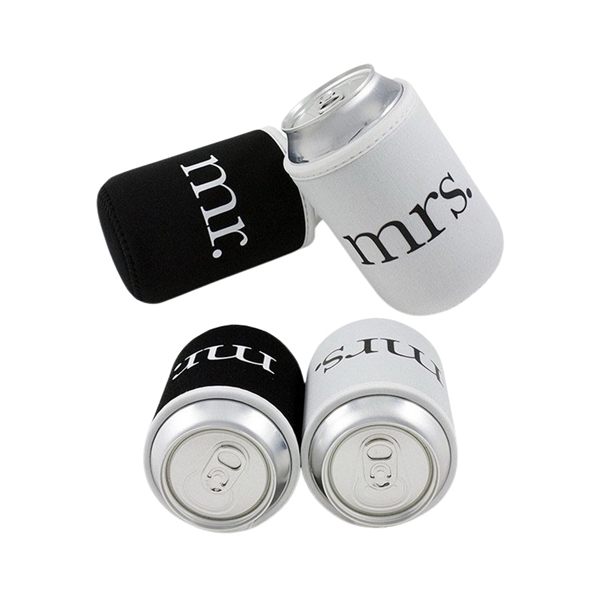3.94" x 2.56" neoprene can cooler with stubby stitched design.... from ASI 37218 Athena Promo (tm)