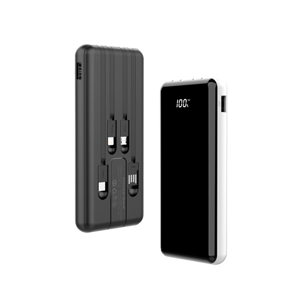 Slim Power Bank with 4 Built-in Cables plus 1 C of... from ASI 37218 Athena Promo (tm)