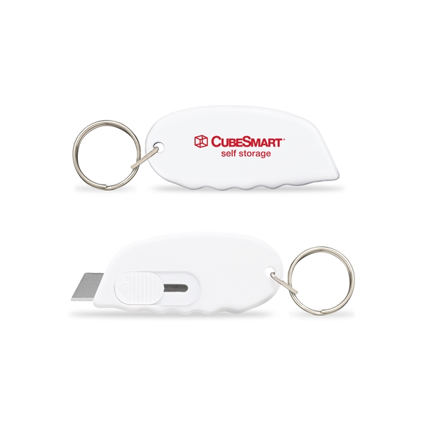 Safety Cutter Key Tag. Spring loaded auto-retractable blade. Split key ring,... from ASI 34040 Alexander Mfg Co