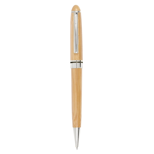 Silver Solstia - Bamboo Twist Ballpoint Pen.... from ASI 46755 Cosmo Promos