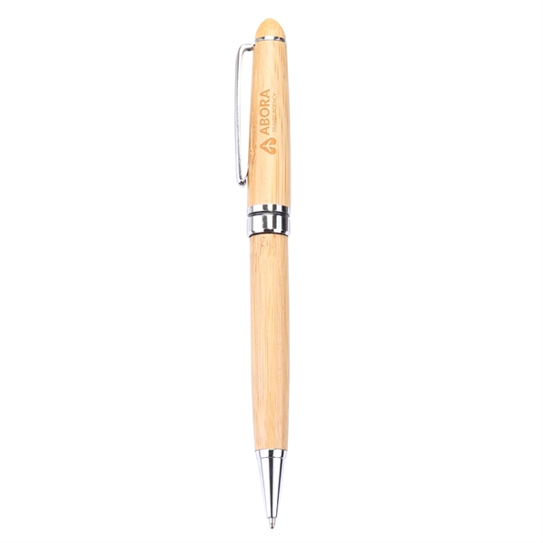 Silver Solstia - Bamboo Twist Ballpoint Pen.... from ASI 46755 Cosmo Promos