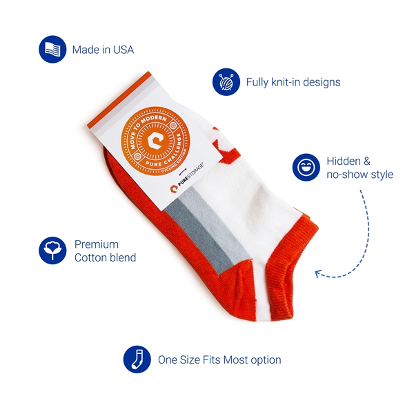 5 day turnaround. Complimentary mockups and design support. Made in USA.... from ASI 88072 Sock Club Enterprises LLC