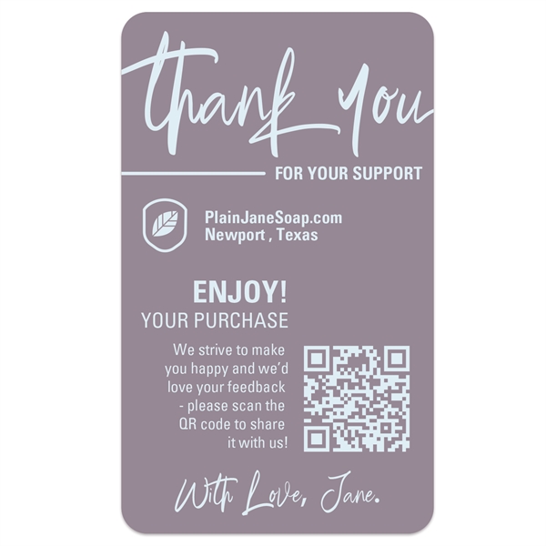 Full color white rectangle box sticker.... from ASI 56950 Gill Studios Inc / Gill-Line®