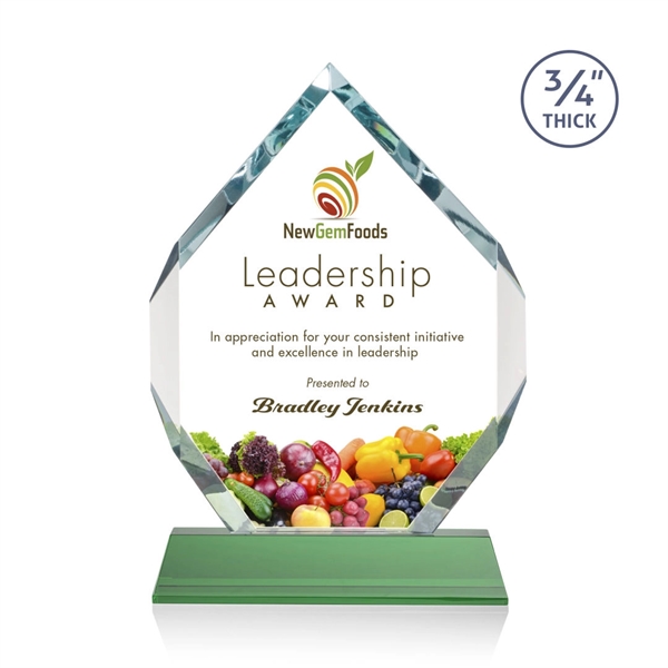 Starfire diamond shape award on a tall tapered Optical Base.... from ASI 84592 St Regis Group / St Regis