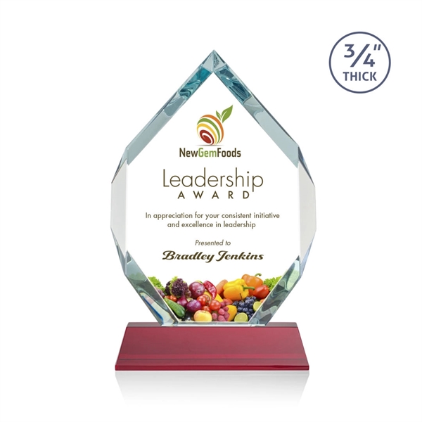 Starfire diamond shape award on a tall tapered Optical Base.... from ASI 84592 St Regis Group / St Regis