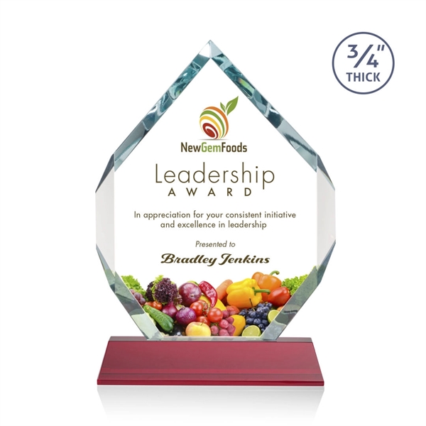 Starfire diamond shape award on a tall tapered Optical Base.... from ASI 84592 St Regis Group / St Regis