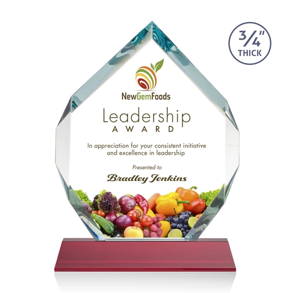 Starfire diamond shape award on a tall tapered Optical Base.... from ASI 84592 St Regis Group / St Regis