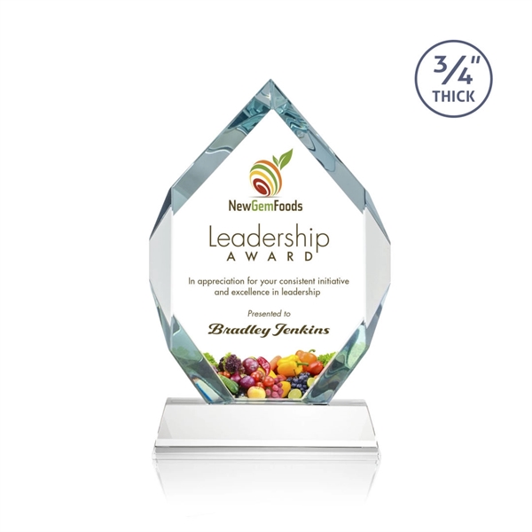 Starfire diamond shape award on a tall tapered Optical Base.... from ASI 84592 St Regis Group / St Regis