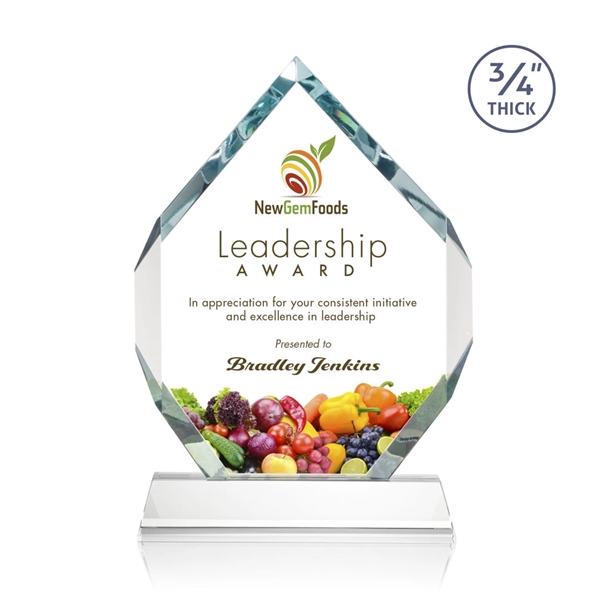 Starfire diamond shape award on a tall tapered Optical Base.... from ASI 84592 St Regis Group / St Regis