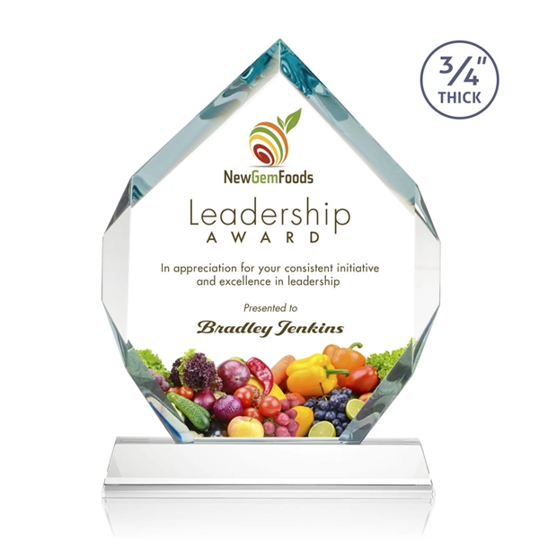 Starfire diamond shape award on a tall tapered Optical Base.... from ASI 84592 St Regis Group / St Regis