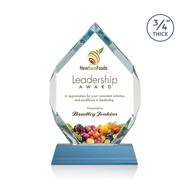 Starfire diamond shape award on a tall tapered Optical Base.... from ASI 84592 St Regis Group / St Regis