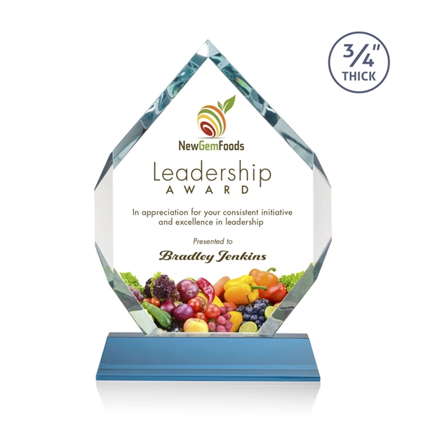 Starfire diamond shape award on a tall tapered Optical Base.... from ASI 84592 St Regis Group / St Regis