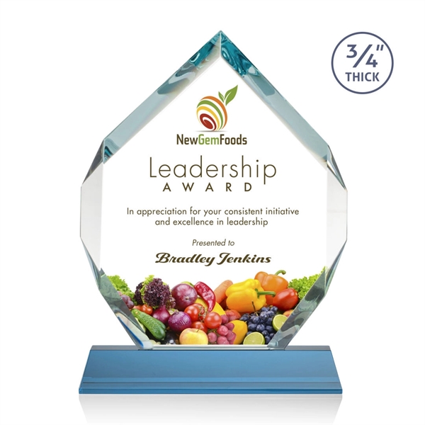 Starfire diamond shape award on a tall tapered Optical Base.... from ASI 84592 St Regis Group / St Regis