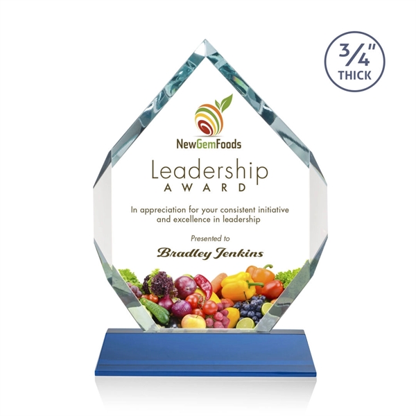 Starfire diamond shape award on a tall tapered Optical Base.... from ASI 84592 St Regis Group / St Regis