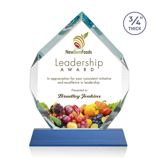 Starfire diamond shape award on a tall tapered Optical Base.... from ASI 84592 St Regis Group / St Regis