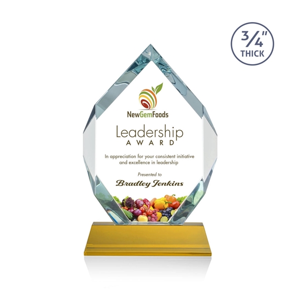 Starfire diamond shape award on a tall tapered Optical Base.... from ASI 84592 St Regis Group / St Regis