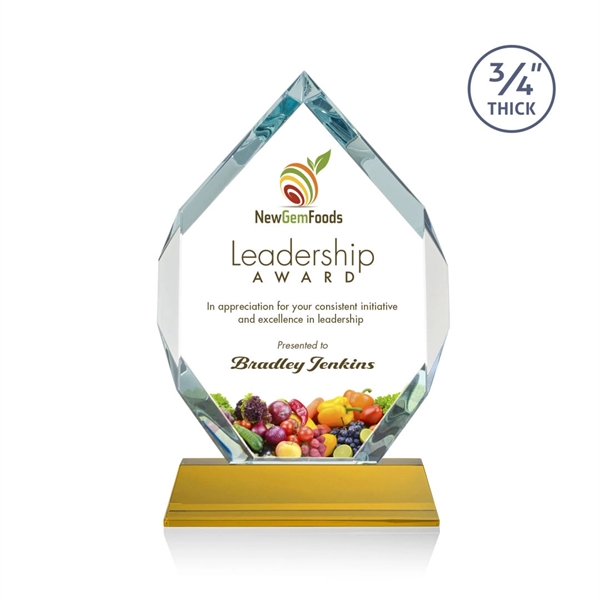 Starfire diamond shape award on a tall tapered Optical Base.... from ASI 84592 St Regis Group / St Regis