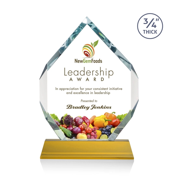 Starfire diamond shape award on a tall tapered Optical Base.... from ASI 84592 St Regis Group / St Regis