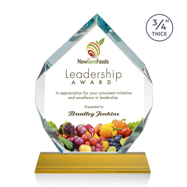 Starfire diamond shape award on a tall tapered Optical Base.... from ASI 84592 St Regis Group / St Regis
