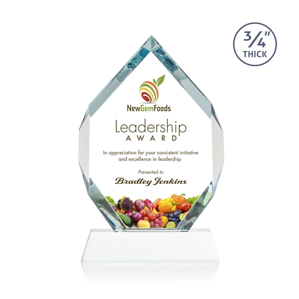 Starfire diamond shape award on a tall tapered Optical Base.... from ASI 84592 St Regis Group / St Regis