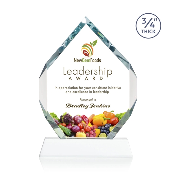 Starfire diamond shape award on a tall tapered Optical Base.... from ASI 84592 St Regis Group / St Regis