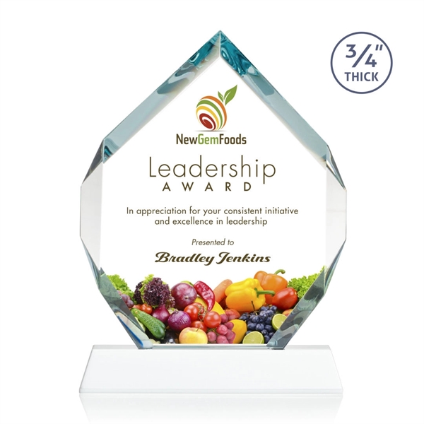 Starfire diamond shape award on a tall tapered Optical Base.... from ASI 84592 St Regis Group / St Regis