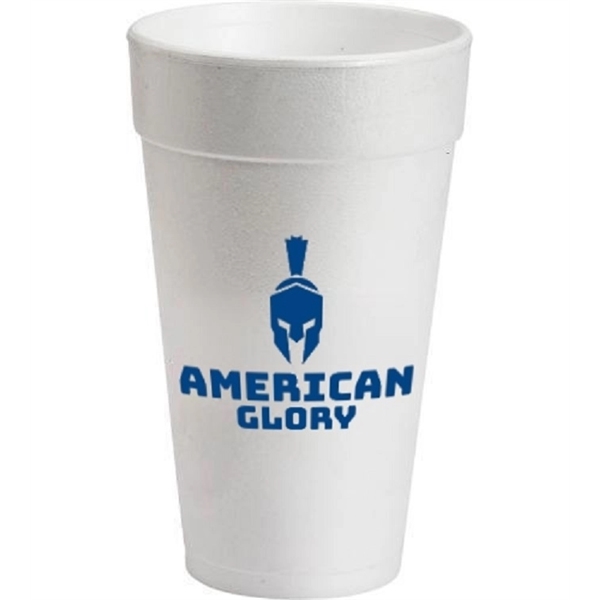 Disposable 24 oz. styrofoam cup, ideal for hot or cold beverages... from ASI 67075 Leprechaun Promotions, LLC / Leprechaun Promotions
