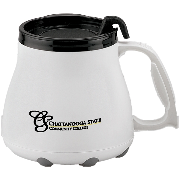 16-ounce mug with a slider lid, non-skid base, and handle.... from ASI 57653 Gold Bond