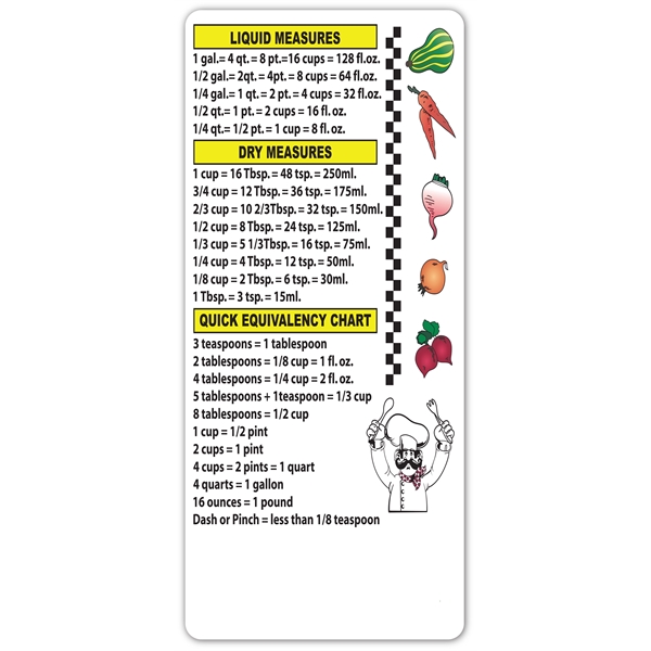 4" x 6" kitchen measurement magnet.... from ASI 57956 Graphco line