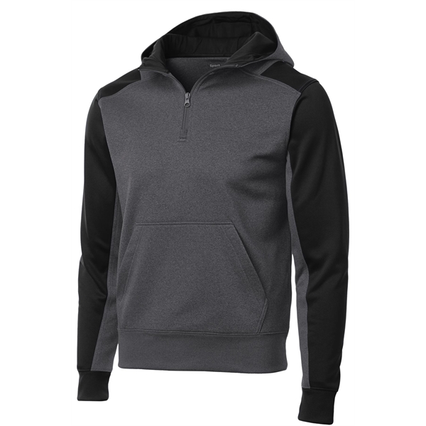 Sport-Tek Tech Fleece Colorblock 1/4-Zip Hooded Sweatshirt.... from ASI 84863 SanMar