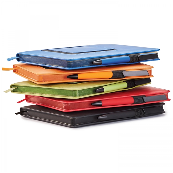 This perfect bound, non-refillable hard cover journal with 192 perforated, ivory... from ASI 88660 Spector & Co.