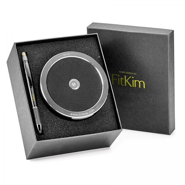 2-piece black gift box includes customizable foam inserts with unlimited cuts... from ASI 88660 Spector & Co.