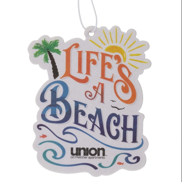 4" x 3.85" two sided paper custom air freshener with hanging... from ASI 52263 EMT / EMT EMT EASY