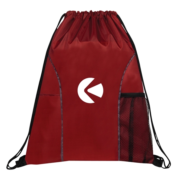 210 Denier Dual Pocket Drawstring Backpack.... from ASI 40544 Binaco / Binaline