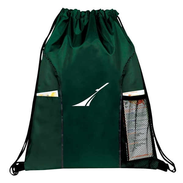 210 Denier Dual Pocket Drawstring Backpack.... from ASI 40544 Binaco / Binaline