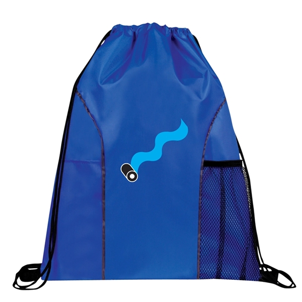 210 Denier Dual Pocket Drawstring Backpack.... from ASI 40544 Binaco / Binaline