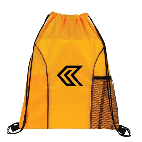 210 Denier Dual Pocket Drawstring Backpack.... from ASI 40544 Binaco / Binaline