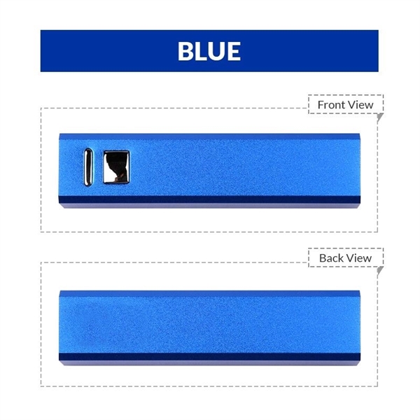 Elegant, metallic, aluminum, rectangular, classic power bank with an LED light.... from ASI 37218 Athena Promo (tm)