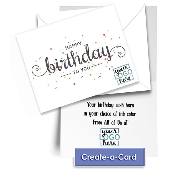 4" x 5" folding greeting card with full color digital imprinting... from ASI 45795 Colorguppy Printing