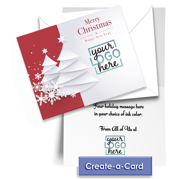 4" x 5" folding greeting card with full color digital imprinting... from ASI 45795 Colorguppy Printing