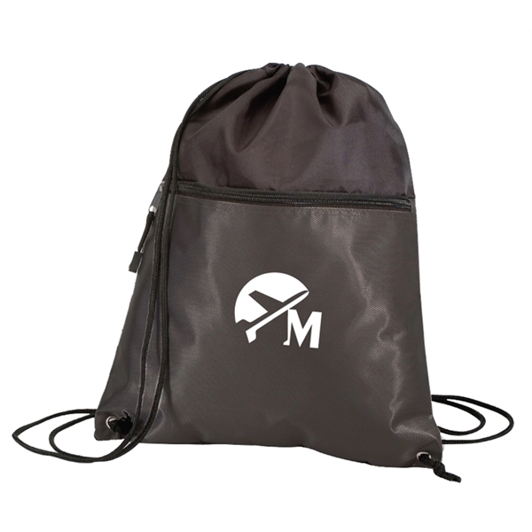Metallic drawstring backpack made of 420 denier nylon.... from ASI 40544 Binaco / Binaline