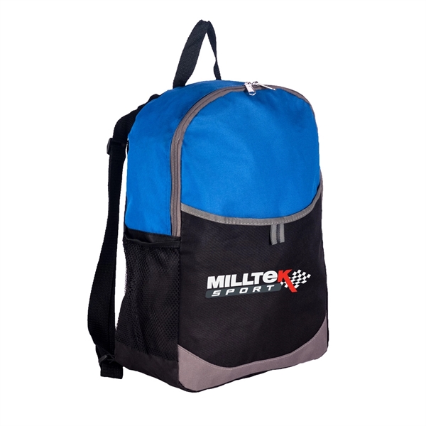 Standard backpack comes with double-zippered main compartment, and Velcro-closure front pocket.... from ASI 40544 Binaco