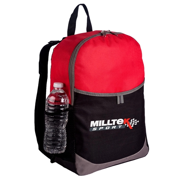 Standard backpack comes with double-zippered main compartment, and Velcro-closure front pocket.... from ASI 40544 Binaco