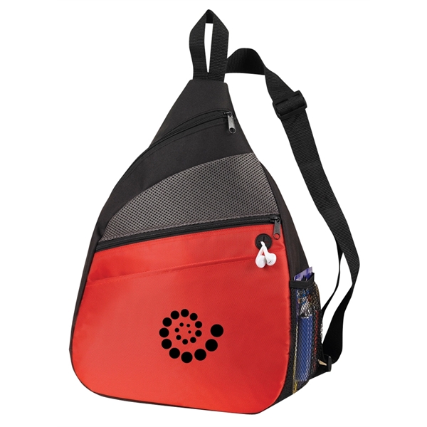 Metallic Doby padded sling backpack with padded zipper pocket.... from ASI 40544 Binaco / Binaline