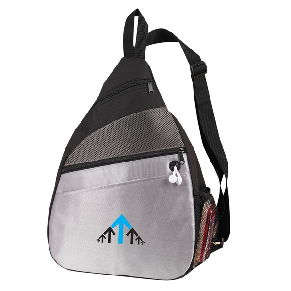 Metallic Doby padded sling backpack with padded zipper pocket.... from ASI 40544 Binaco / Binaline