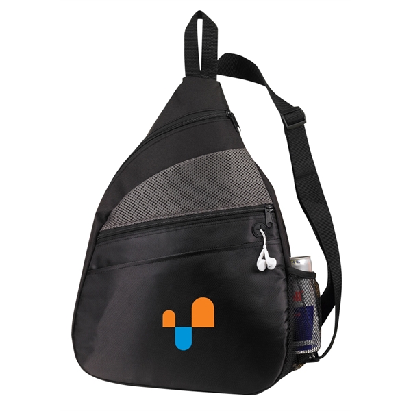Metallic Doby padded sling backpack with padded zipper pocket.... from ASI 40544 Binaco / Binaline
