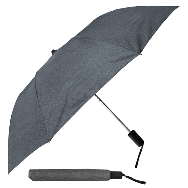 Eye-catching heathered fabric on this umbrella, with automatic-opening feature, and it... from ASI 89955 StrombergBrand / Stromberg Brand Stromberg
